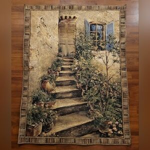 Roger Duvall Stairway to Provence Breathtaking Woven Tapestry